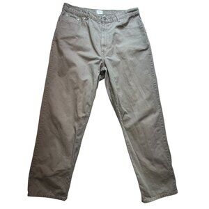 Calvin Klein Jeans Mens Chino Straight Jeans Size 38 Gray Cotton Casual Relaxed